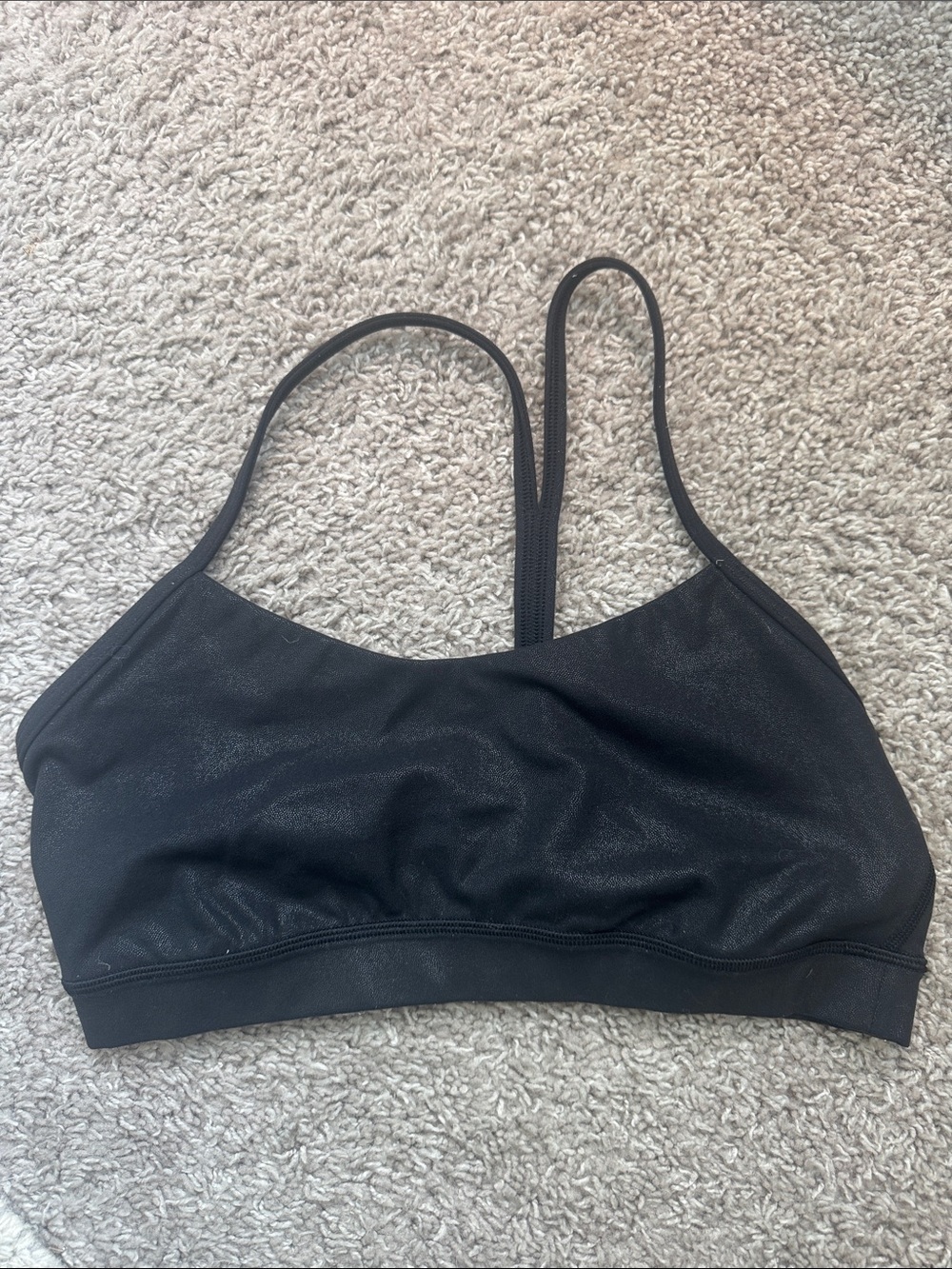 lululemon shiny black bra